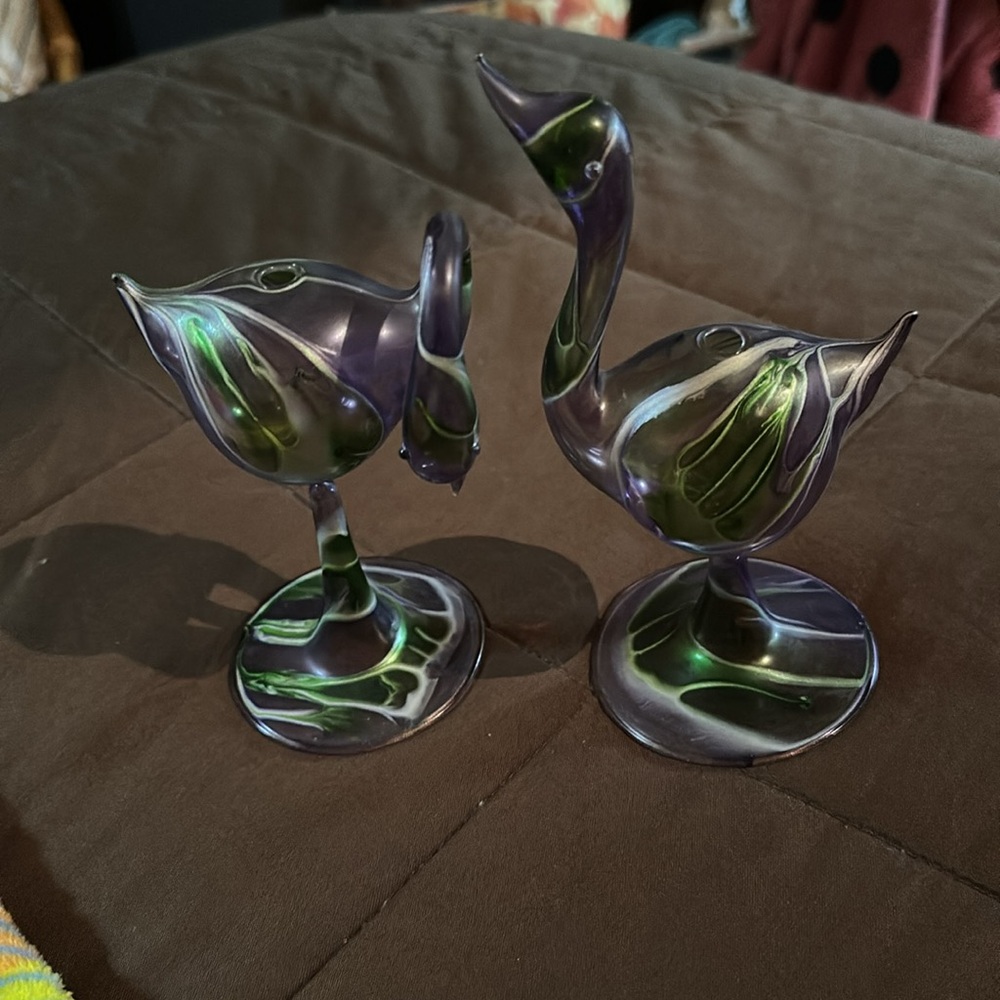 Glass Tropical Bird Decor